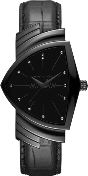画像1: 腕時計 HAMILTON ハミルトン H24401731 クォーツ ベンチュラ ブラックPVD オールブラック メンズ 正規品【コレクションケースプレゼント】 (1)
