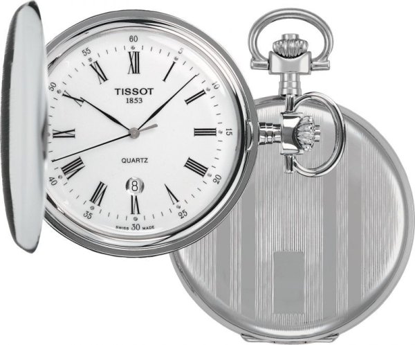 画像1: ティソ TISSOT 懐中時計 SAVONNETTE サボネット T83655313 クオーツ 電池式 蓋付き 正規品 (1)