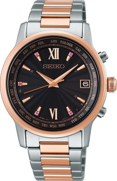 画像1: セイコー ブライツ SAGZ100 チタン メンズ ソーラー電波 腕時計 ワールドタイム 2020 Limited Edition 数量限定 800本 正規品 (1)