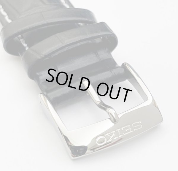 画像3: 20mm 時計ベルト SEIKO セイコー SNDC87PD 純正レザーベルト L01K012J0 ブラック 黒 (3)