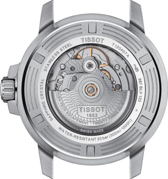 画像2: T1204071108101 ティソ TISSOT シースター1000 オートマティック SEASTAR 1000 POWERMATIC 80 メンズ 機械式自動巻き T120.407.11.081.01 ステンレス ベルト パワーリザーブ80時間 正規品 (2)