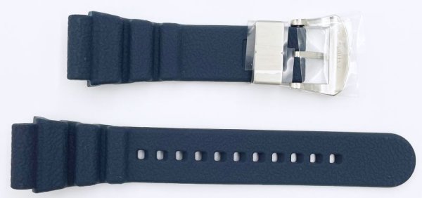 画像2: 22mm SEIKO PROSPEX セイコー プロスペックス SRPA83JC 純正シリコンベルト R02Y012J0 ネイビー ダイバーズウォッチ用  (2)