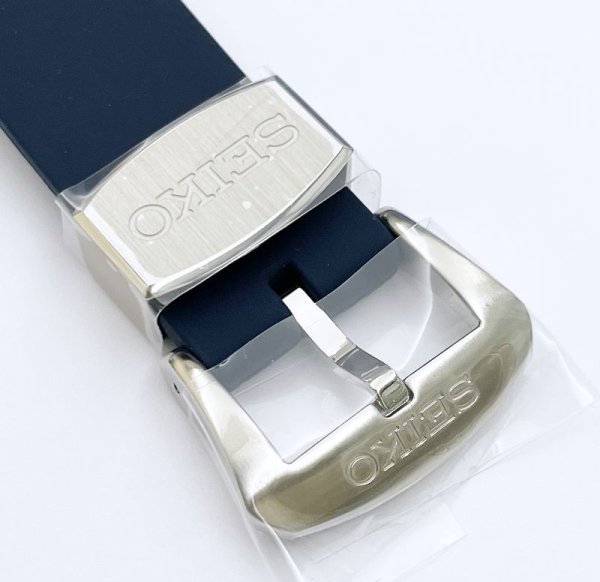 画像3: 22mm SEIKO PROSPEX セイコー プロスペックス SRPA83JC 純正シリコンベルト R02Y012J0 ネイビー ダイバーズウォッチ用  (3)