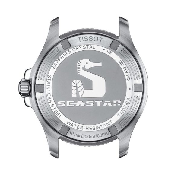 画像2: T1202101101100 ティソ TISSOT シースター1000 SEASTAR 1000 クオーツ 36mm T120.210.11.011.00 ラバーの替えベルト付 正規品 (2)