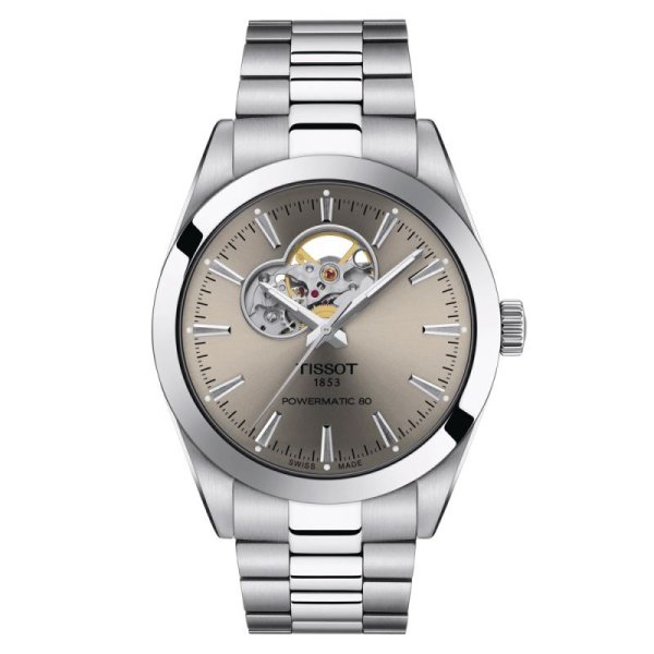 画像1: ティソ TISSOT ジェントルマン オートマティック オープンハート GENTLEMAN AUTOMATIC OPENHEART メンズ ステンレス ベルト 機械式自動巻き T1274071108100 T127.407.11.081.00 パワーリザーブ80時間 正規品 (1)
