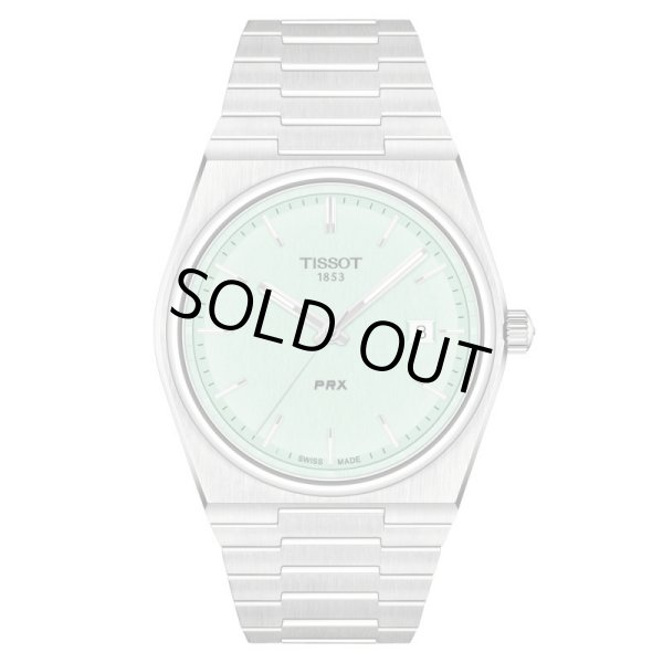 画像1: T1374101109101 ティソ TISSOT PRX クオーツ メンズ ステンレス ベルト T137.410.11.091.01 ライトグリーン 正規輸入品 (1)