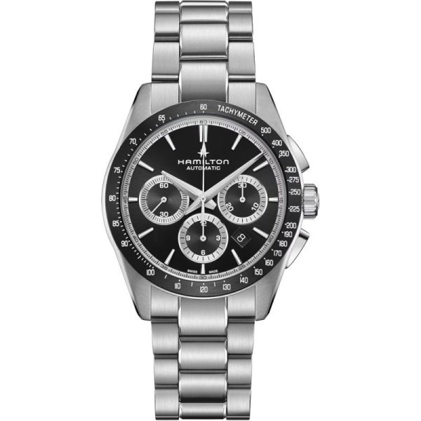 画像1: H36606130 ハミルトン HAMILTON ジャズマスター パフォーマー オート Performer Auto Chrono 42mm 機械式 自動巻き ブラックダイヤル クロノグラフ 正規品 (1)