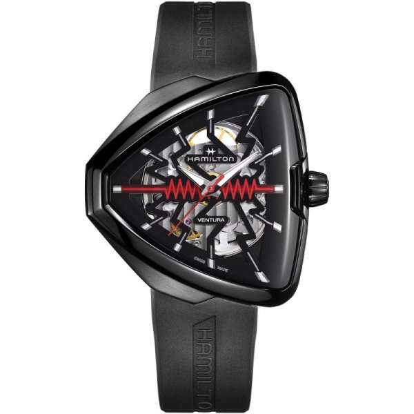 画像1: 腕時計 ハミルトン HAMILTON 機械式 メカニカル ベンチュラ Elvis80 エルヴィス 80 スケルトン オート H24535331 正規品 【コレクションケースプレゼント】 (1)