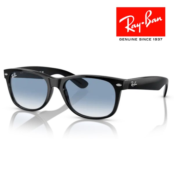 画像1: RayBan レイバン ニューウェイファーラー NEW WAYFARER サングラス メガネフレーム 55□18 ブラック ブルー RB2132F 901/3F メーカー2年保証 クロス付き 正規品 (1)