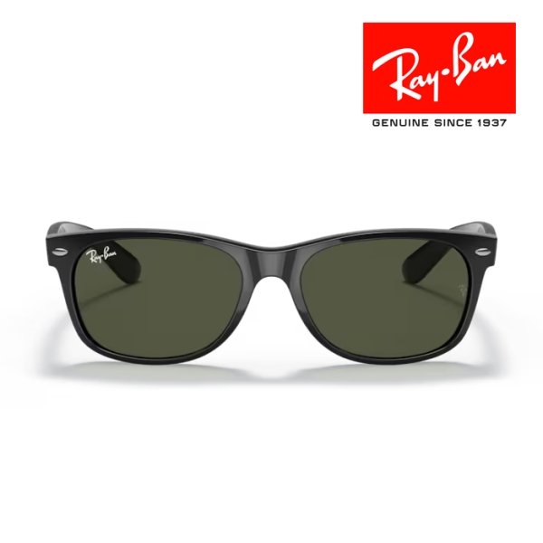 画像5: RayBan レイバン ニューウェイファーラー NEW WAYFARER サングラス メガネフレーム 55□18 ブラック グリーン G-15 RB2132F 901L メーカー2年保証 クロス付き (5)