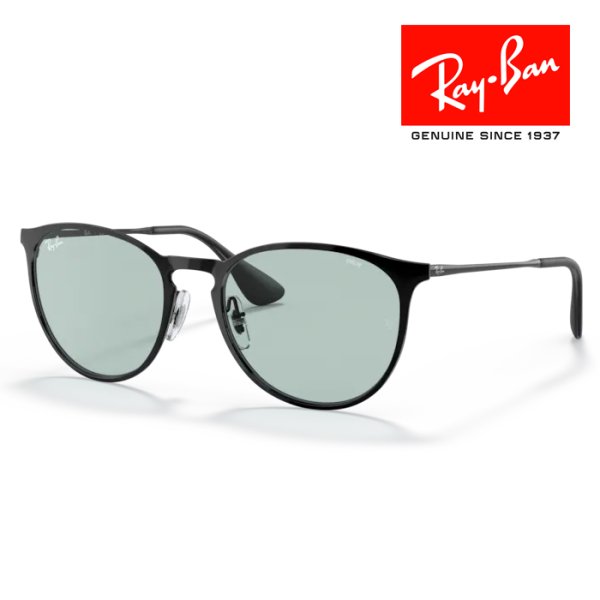 画像1: RayBan レイバン サングラス メガネフレーム Erika metal エリカメタル 54□19 ブラック ブルー 調光レンズ RB3539 002/Q5 メーカー2年保証 クロス付き 正規品 (1)