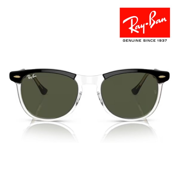 画像5: RayBan レイバン サングラス メガネフレーム EAGLEEYE イーグルアイ 53□21 ブラック クリア グリーン G-15 RB2398F 129431 メーカー2年保証 クロス付き 正規品 (5)
