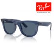 画像1: RayBan レイバン Wayfarer reverse ウェイファーラー リバース サングラス メガネフレーム 53□20 ネイビーブルー クリア RBR0502S 67083A クロス付き 国内正規品 (1)