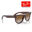 画像4: RayBan レイバン Wayfarer reverse ウェイファーラー リバース サングラス メガネフレーム 50□22 ブラウン クリア RBR0502S 6709CB クロス付き 国内正規品 (4)