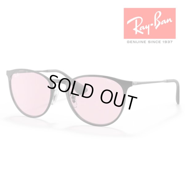 画像1: RayBan レイバン サングラス メガネフレーム Erika metal エリカメタル 54□19 ブラック ピンク 調光レンズ RB3539 002/Q3 クロス付き 正規品 (1)