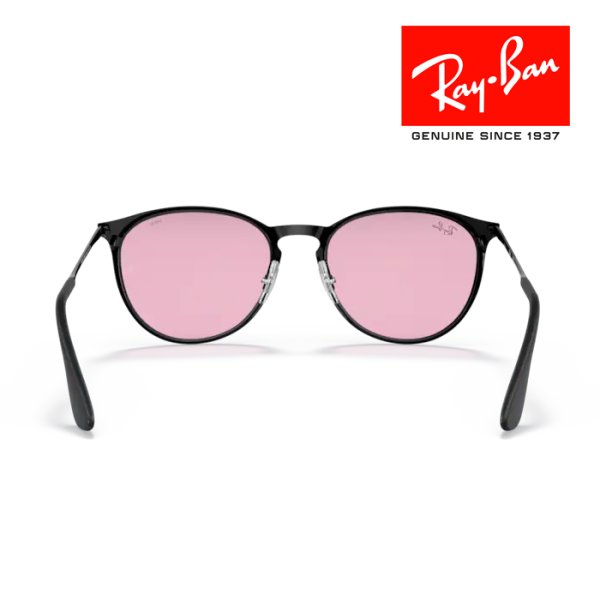 画像3: RayBan レイバン サングラス メガネフレーム Erika metal エリカメタル 54□19 ブラック ピンク 調光レンズ RB3539 002/Q3 クロス付き 正規品 (3)