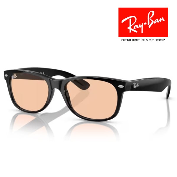 画像1: RayBan レイバン ニューウェイファーラー NEW WAYFARER サングラス メガネフレーム 55□18 ブラック RB2132F 601/4B クロス付き レイバン純正メガネケース付き 国内正規品 (1)