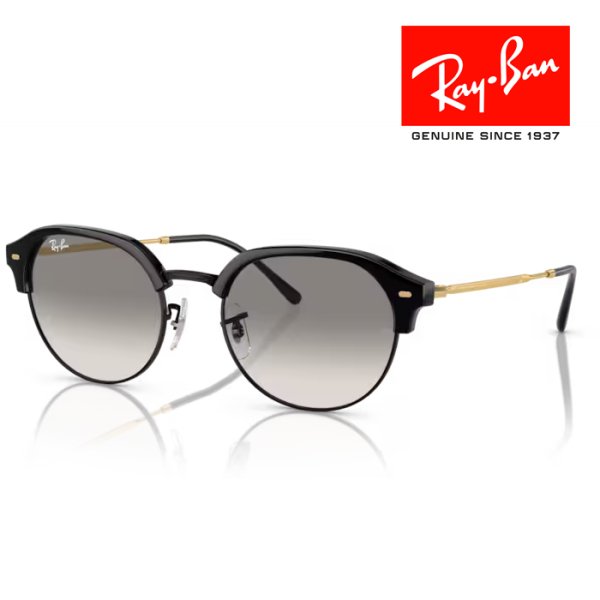 画像1: RayBan レイバン サングラス メガネフレーム 53□20 ブラック ゴールド ブラウン RB4429 672332 クロス付き レイバン純正メガネケース付き 国内正規品 (1)