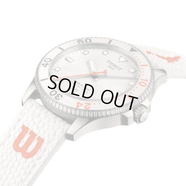 画像8: T1204101701100 ティソ TISSOT シースター1000 SEASTAR 1000 クオーツ 40mm T120.410.27.017.011.00 Wilson WNBA 替えベルト付き 正規品 (8)