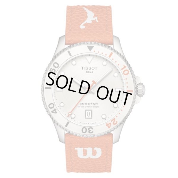 画像6: T1204101701100 ティソ TISSOT シースター1000 SEASTAR 1000 クオーツ 40mm T120.410.27.017.011.00 Wilson WNBA 替えベルト付き 正規品 (6)