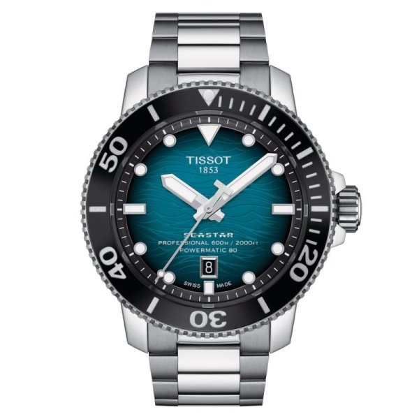 画像1: ティソ TISSOT シースター2000 プロフェッショナル オートマティック SEASTAR 2000 POWERMATIC 80 メンズ 機械式自動巻き T1206071104100 T120.607.11.041.00 ステンレス ベルト パワーリザーブ80時間 正規品 (1)