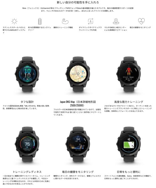 画像5: GARMIN ガーミン fenix E 47mm フェニックス E 010-03025-12 フラッグシップGPSウォッチ スマートウォッチ 健康管理 ランニング 正規輸入品 (5)