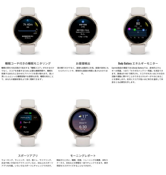 画像10: GARMIN ガーミン vívoactive 5 フィットネスGPSウォッチ 010-02862-42 スマートウォッチ フィットネス 健康管理 正規輸入品 (10)