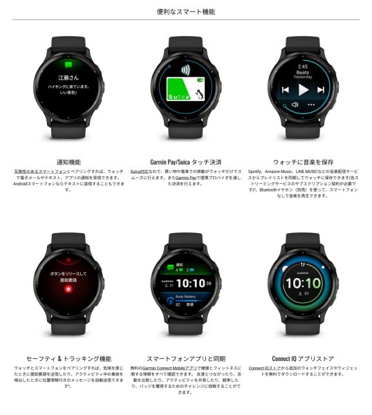 画像15: GARMIN ガーミン Venu 3 フィットネスGPSウォッチ スマートウォッチ 健康管理 フィットネス 010-02784-41 正規輸入品 (15)
