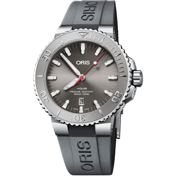 画像1: 腕時計 オリス ORIS アクイス デイト レリーフ ダイバーズ 機械式自動巻 01 733 7730 4153-07 4 24 63EB 正規品 (1)
