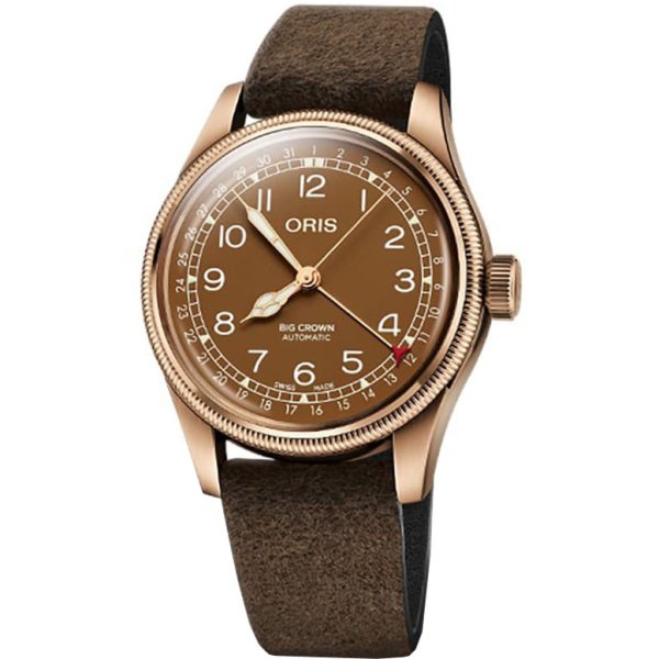 画像1: 腕時計 オリス ORIS ビッグクラウン ポインターデイト 機械式自動巻 メンズ ブロンズ 75477413166 754.7741.3166 正規品 (1)