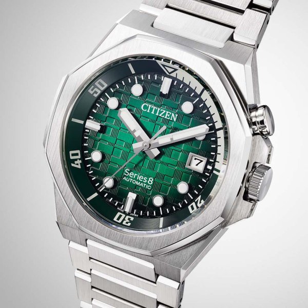 画像4: 腕時計 シチズン シリーズ 8 CITIZEN series 8 890 Mechanical NB6060-58X グリーン メンズ 機械式自動巻き 正規品 (4)