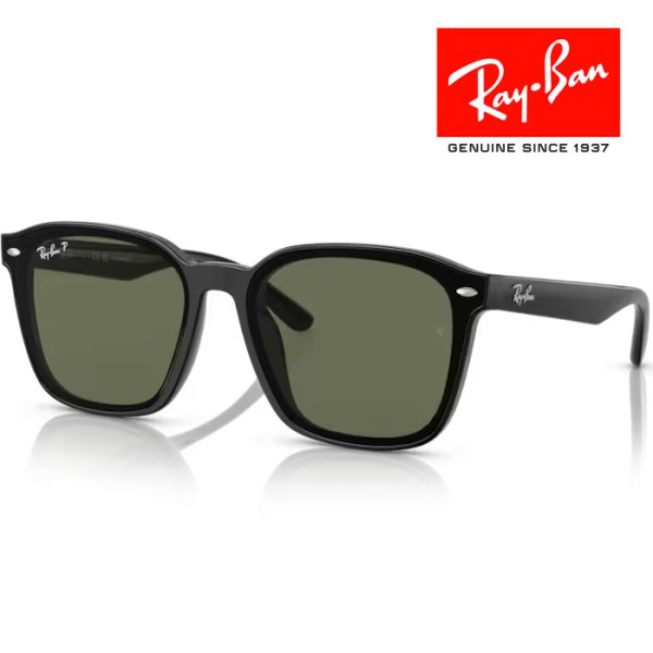画像1: RayBan レイバン サングラス メガネフレーム 66□17 ブラック ブラウン RB4392D 601/9A クロス付き レイバン純正メガネケース付き 国内正規品 (1)