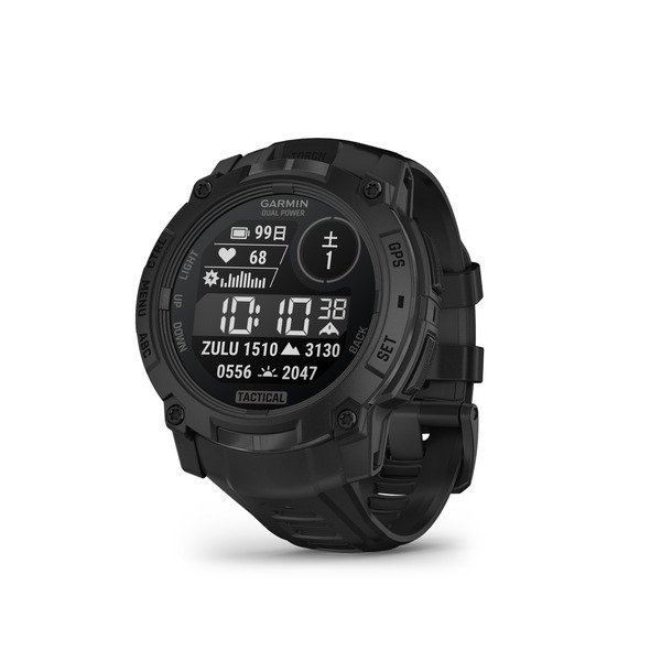 画像2: GARMIN ガーミン Instinct 3 010-02935-80 Dual Power Tactical 50mm タフネスGPSウォッチ スマートウォッチ 登山 トレッキング ソーラー 正規輸入品 (2)