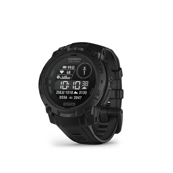 画像2: GARMIN ガーミン Instinct 3 010-02934-80 Dual Power Tactical 45mm タフネスGPSウォッチ スマートウォッチ 登山 トレッキング ソーラー 正規輸入品 (2)