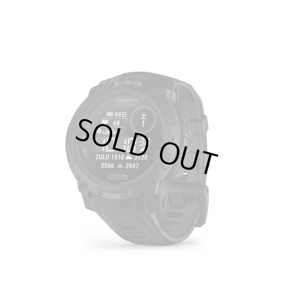 画像2: GARMIN ガーミン Instinct 3 010-02934-80 Dual Power Tactical 45mm タフネスGPSウォッチ スマートウォッチ 登山 トレッキング ソーラー 正規輸入品 (2)