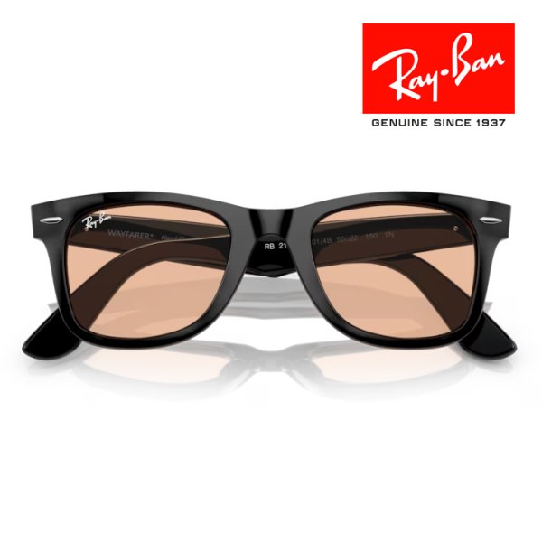 画像5: RayBan レイバン ウェイファーラー WAYFARER サングラス メガネフレーム 52□22 ブラック ピンク RB2140F 601/4B クロス付き レイバン純正メガネケース付き 国内正規品 (5)