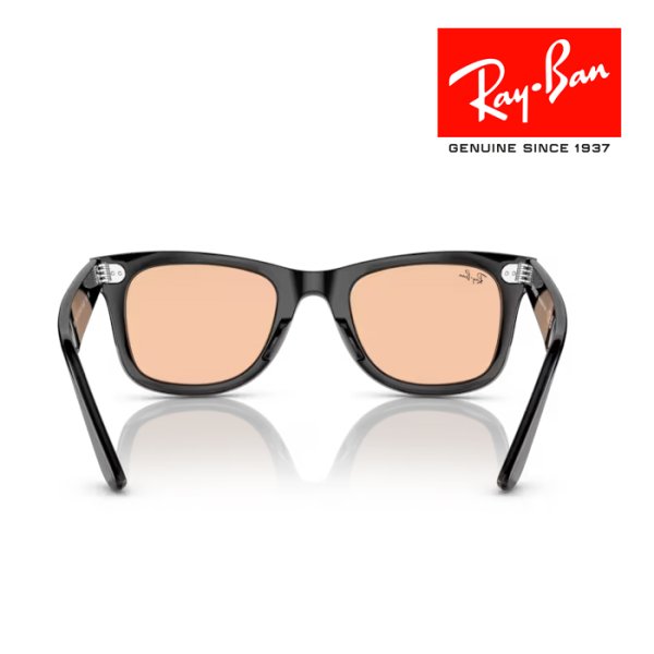 画像3: RayBan レイバン ウェイファーラー WAYFARER サングラス メガネフレーム 52□22 ブラック ピンク RB2140F 601/4B クロス付き レイバン純正メガネケース付き 国内正規品 (3)