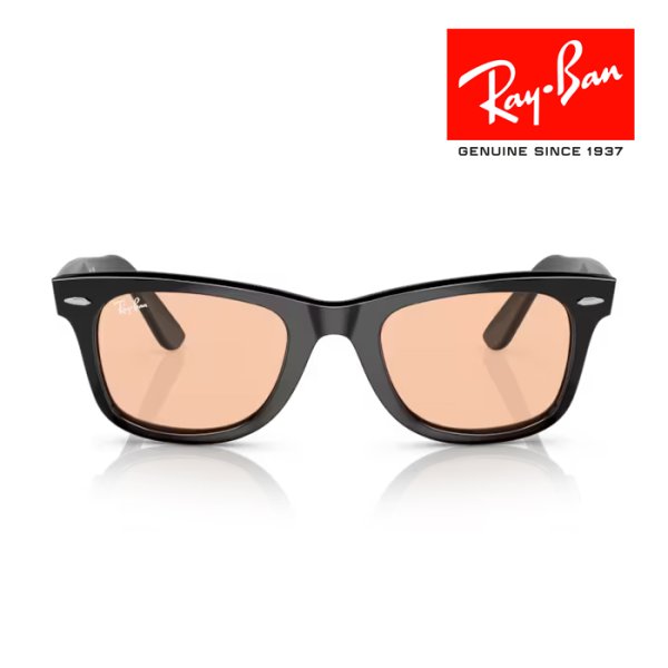 画像4: RayBan レイバン ウェイファーラー WAYFARER サングラス メガネフレーム 52□22 ブラック ピンク RB2140F 601/4B クロス付き レイバン純正メガネケース付き 国内正規品 (4)
