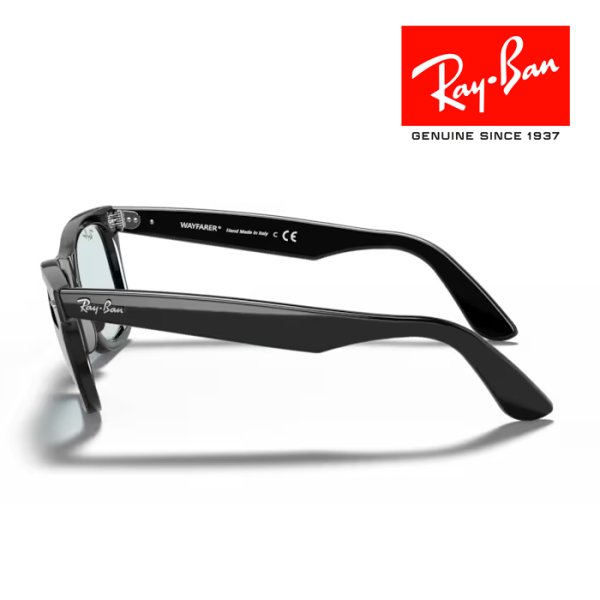 画像2: RayBan レイバン ウェイファーラー WAYFARER サングラス メガネフレーム 52□22 ブラック ライトグレー RB2140F 601R5 メーカー2年保証 クロス付き 正規品 (2)