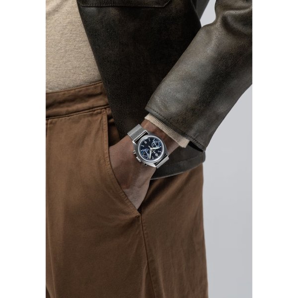 画像7: H76409140 ハミルトン HAMILTON カーキ アビエーション Pioneer Mechanical Chrono メンズ 機械式手巻き パワーリザーブ60時間 ブルー文字盤 正規輸入品 (7)