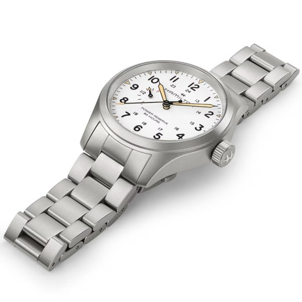 画像3: H69509110 ハミルトン HAMILTON カーキ フィールド メカ パワーリザーブ 40mm メンズ 機械式手巻き パワーリザーブ80時間 白文字盤 正規輸入品 (3)