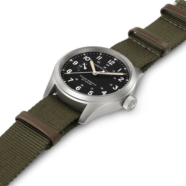 画像3: H69509930 ハミルトン HAMILTON カーキ フィールド メカ パワーリザーブ 40mm メンズ 機械式手巻き パワーリザーブ80時間 黒文字盤 正規輸入品 (3)
