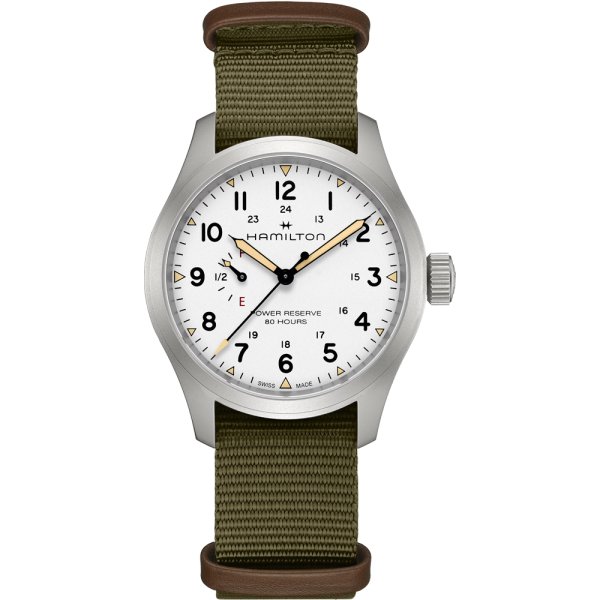 画像2: H69509910 ハミルトン HAMILTON カーキ フィールド メカ パワーリザーブ 40mm メンズ 機械式手巻き パワーリザーブ80時間 白文字盤 正規輸入品 (2)