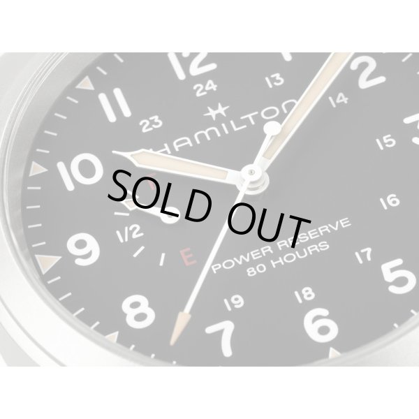 画像5: H69509130 ハミルトン HAMILTON カーキ フィールド メカ パワーリザーブ 40mm メンズ 機械式手巻き パワーリザーブ80時間 黒文字盤 正規輸入品 (5)