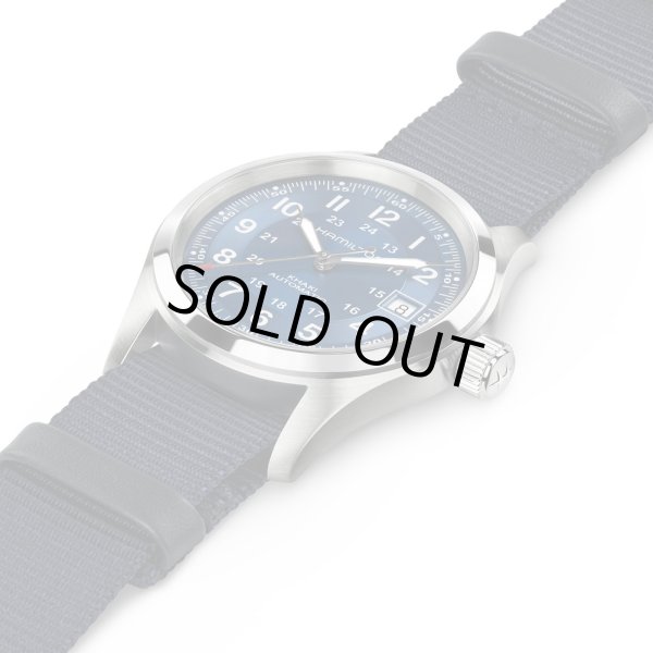画像3: HAMILTON ハミルトン カーキ フィールド オート Khaki Field Auto 38mm メンズ 腕時計 H70455940 ブルー文字盤 NATOストラップ 正規輸入品 (3)