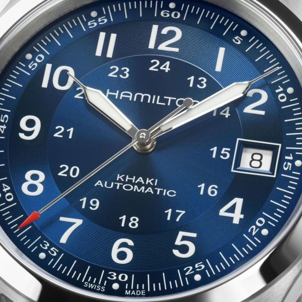 画像5: HAMILTON ハミルトン カーキ フィールド オート Khaki Field Auto 38mm メンズ 腕時計 H70455940 ブルー文字盤 NATOストラップ 正規輸入品 (5)