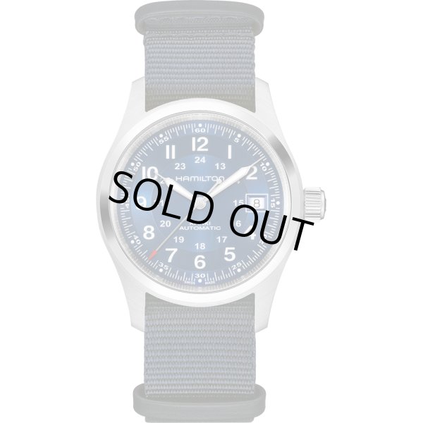 画像2: HAMILTON ハミルトン カーキ フィールド オート Khaki Field Auto 38mm メンズ 腕時計 H70455940 ブルー文字盤 NATOストラップ 正規輸入品 (2)