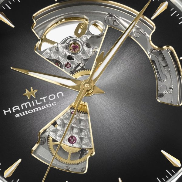 画像4: H32675181 ハミルトン HAMILTON ジャズマスター オープンハート 40mm スモーキーダイヤル メンズ 機械式 自動巻き グレーダイヤル 正規輸入品 (4)
