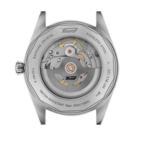 画像3: ティソ TISSOT ヴィソデート Visodate 39mm パワーマティック80 自動巻き メンズ T1574071603100 T157.407.16.031.00 革 ベルト 正規輸入品 (3)