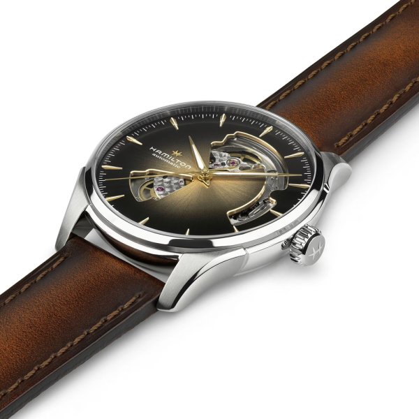 画像3: H32675501 ハミルトン HAMILTON ジャズマスター オープンハート 40mm スモークダイヤル メンズ 機械式 自動巻き ブラウンダイヤル 正規輸入品 (3)